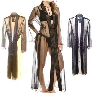 Black Mesh Robe